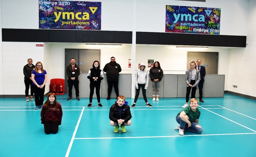 Young people and Portadown YMCA staff who participated in the “Emerge” programme