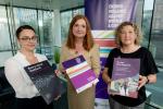 Head of the NI Civil Service Jayne Brady with lead researchers Dr Susan Lagdon (left) of Ulster University and Dr Siobhán McAlister (right) of Queen's University Belfast at the launch of the reports.