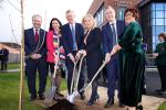 Pictured (L-R) Principal Limavady High School, Darren Mornin, deputy First Minister, Emma Little-Pengelly, Lord Caine, NIO, First Minister, Michelle O’Neill, Education Minister, Paul Givan and Principal St Mary’s, Limavady Rita Moore.