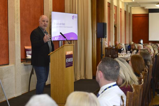 Dr Jackson Katz gave the keynote speech on the use of the Bystanders Approach to Ending Violence Against Women and Girls 