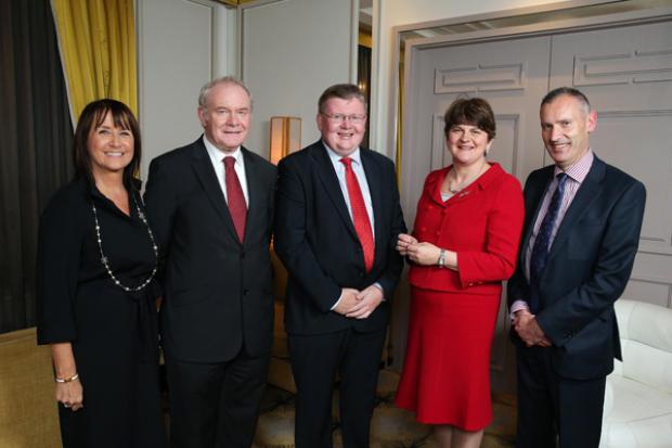 The First Minister and deputy First Minister at the Northern Ireland Chamber of Commerce and Industry event