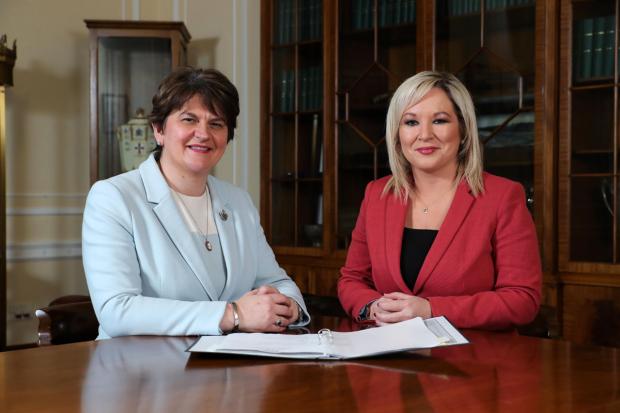 First Minister Arlene Foster and deputy First Minister Michelle O’Neill