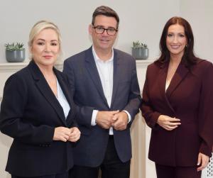 Image of the people: First Minister Michelle O'Neill and deputy First Minister Emma Little-Pengelly with Prime Minister Andy Burnham