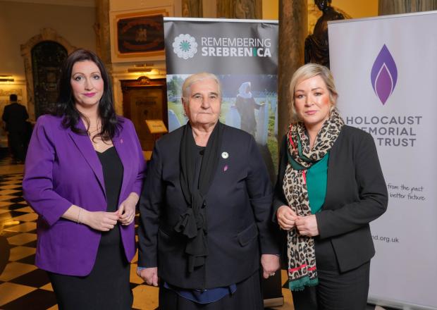 Munira Subašić, president of the organisation ‘Mothers of Srebrenica’, who lost 22 members of her family including her two sons and husband, spoke movingly and urged attendees to recognise and learn from the atrocities that occurred during the genocide in Bosnia.