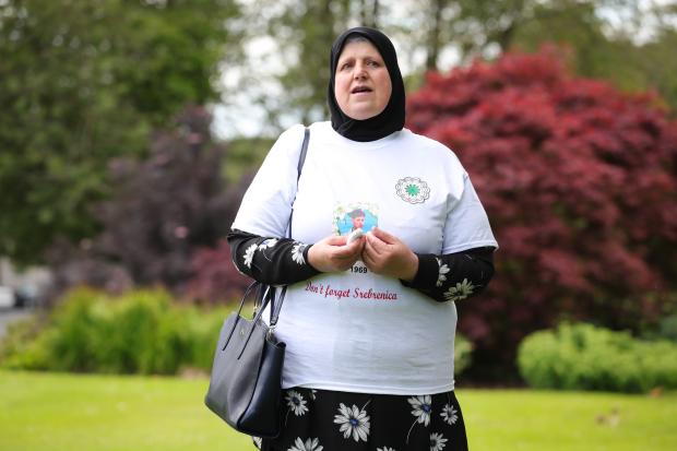 Mevlida Lazibi, who lost 36 family members in the genocide including her father, grandfather and brothers, travelled from London to take part in the memorial event.